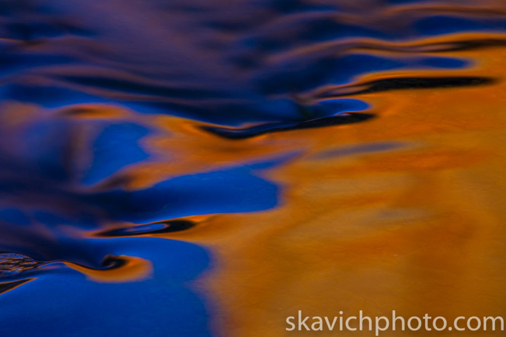 reflection photography virgin river zion national park