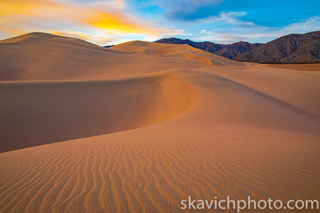 photography print sunset Panamint Dunes death valley national park, fine art print sunset sand dunes death valley