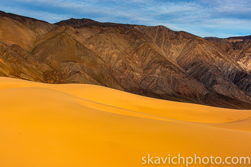 sunset photo panamint dunes death valley national park, panamint mountains death valley California