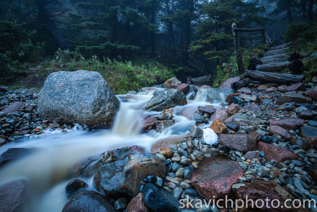 fine art photography print waterfall Acadia national park Maine